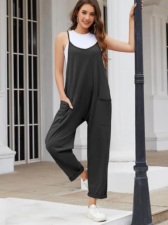 Oversized Jumpsuit Luno Black - Maternity & Postpartum